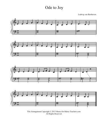 Ode To Joy Sheet Music PDF