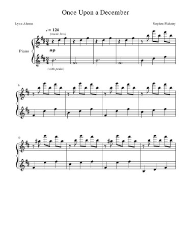 once upon a december piano sheet music easy pdf