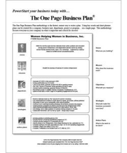 📦 One Page Business Plan Template - Free Download (PRINTABLE)