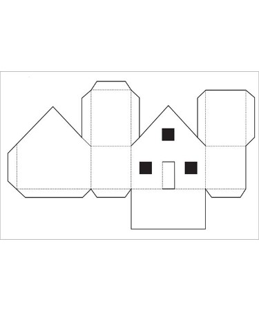 Paper House Template PDF
