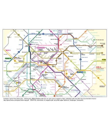 Paris Metro Map PDF