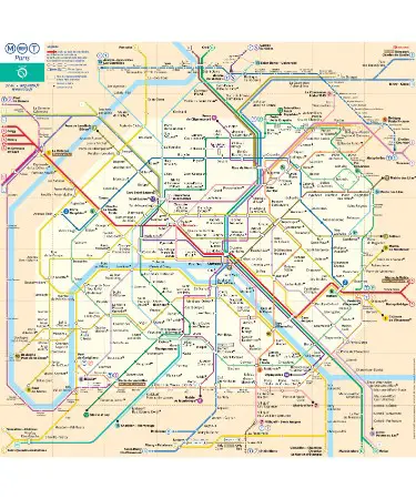 🇫🇷 🇫🇷 Paris Subway Map PDF - Free Download (PRINTABLE)