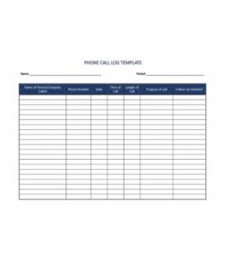 📲 Phone Call Log Template PDF - Free Download (PRINTABLE)