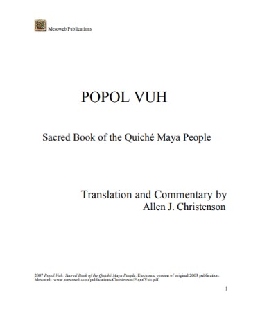 Popol Vuh PDF
