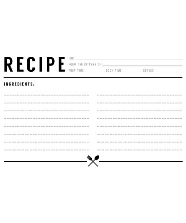 🍰 Recipe Template PDF - Free Download (PRINTABLE)