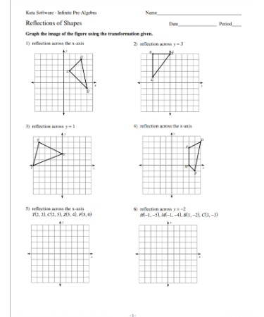 Reflections Worksheet PDF