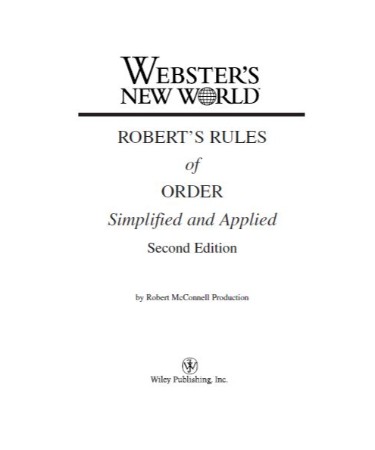 Roberts Rules of Order PDF