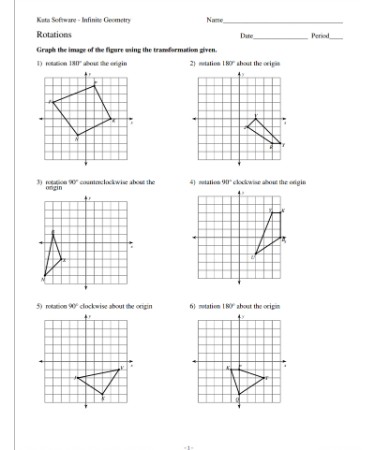 Rotations Worksheet PDF