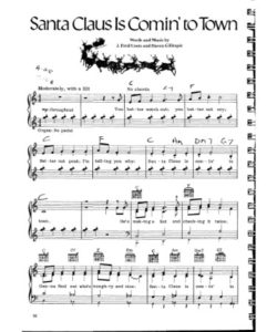 Santa Claus Is Coming To Town Sheet Music PDF – Scouting Web