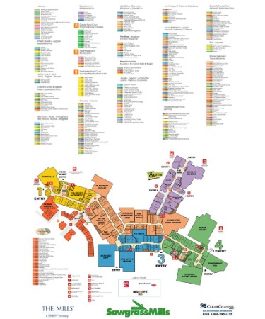 printable sawgrass mills mall map