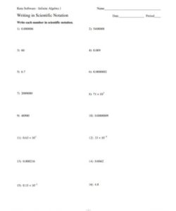 Scientific Notation Worksheet PDF - Free Download (PRINTABLE)