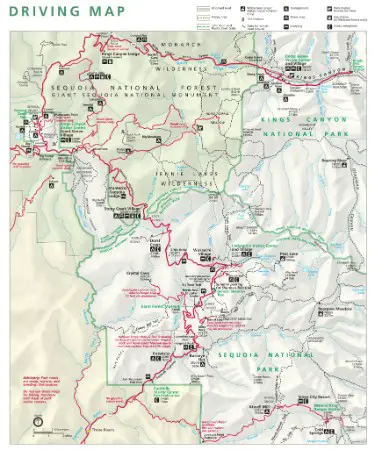 Sequoia National Park Trail Map PDF