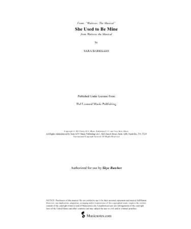 She Used To Be Mine Sheet Music PDF