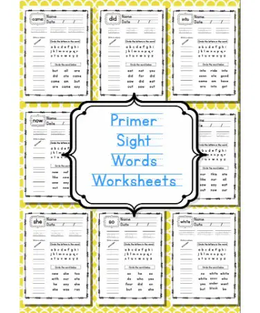 sight word worksheet pdf free download printable