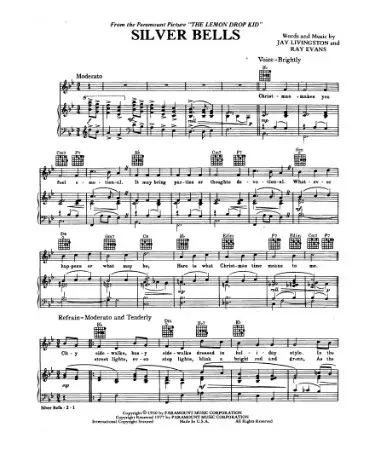 Silver Bells Sheet Music PDF