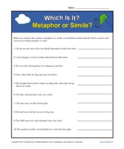Simile And Metaphor Worksheet PDF - Free Download (PRINTABLE)