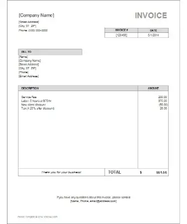 simple invoice template pdf free download printable