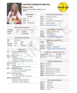 FREE SOFTBALL PLAYER PROFILE TEMPLATE PDF intelligence overview
