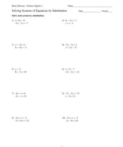 💻 Solving Systems Of Equations By Substitution Worksheet PDF - (FREE)