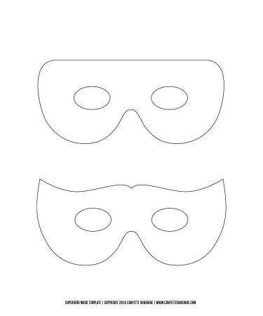 Superhero Mask Template PDF