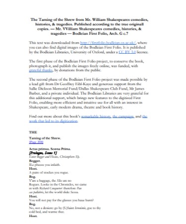 Taming Of The Shrew PDF