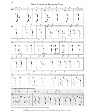 Tenor Sax Altissimo Finger Chart PDF