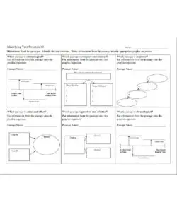 🏗 Text Structure Worksheet PDF - Free Download (PRINTABLE)