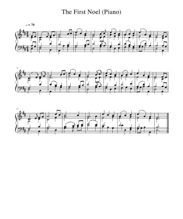 🎻 The First Noel Piano Sheet Music PDF - Free Download (PRINTABLE)