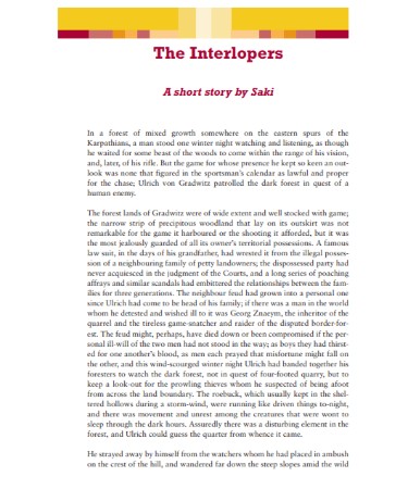 The Interlopers PDF