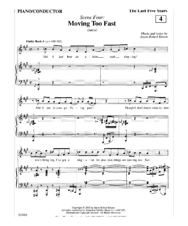 The Last Five Years Sheet Music PDF