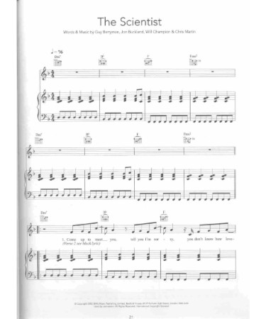 The Scientist Sheet Music PDF