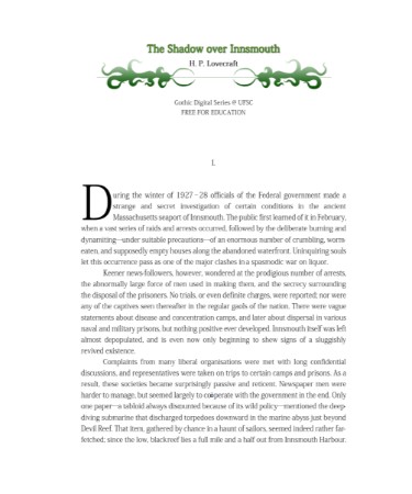 The Shadow Over Innsmouth PDF