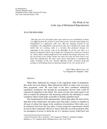 The Work Of Art In The Age Of Mechanical Reproduction PDF