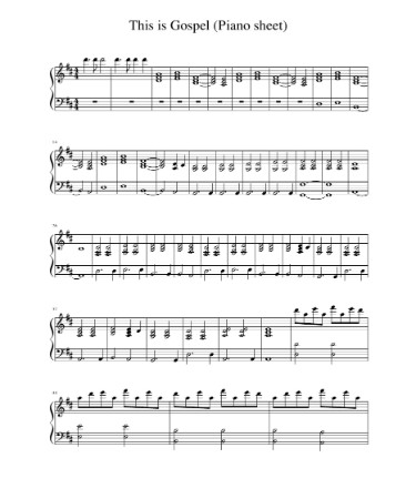 This Is Gospel Piano Sheet Music PDF