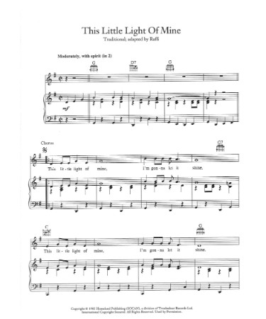 This Little Light Of Mine Sheet Music PDF