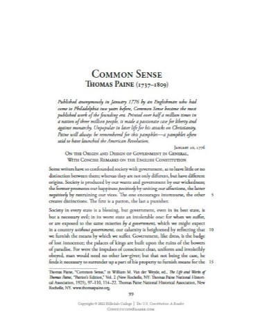 Thomas Paine Common Sense PDF