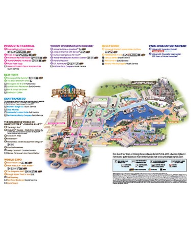 Universal Studios Map PDF