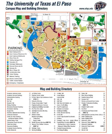 Utep Map PDF - Free Download (PRINTABLE)