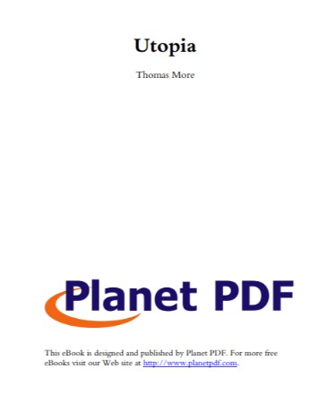 Utopia Thomas More PDF