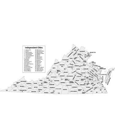 Virginia County Map PDF
