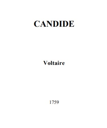 Voltaire Candide PDF