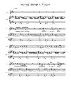 🎏 Waving Through A Window Sheet Music PDF - (PRINTABLE)