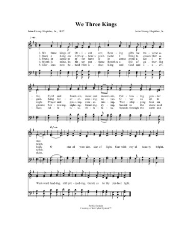 We Three Kings Sheet Music PDF