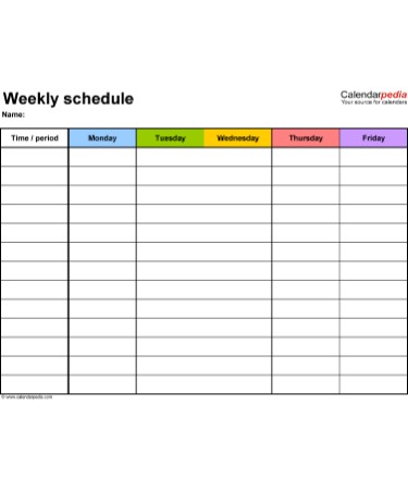 Week Planner Template PDF