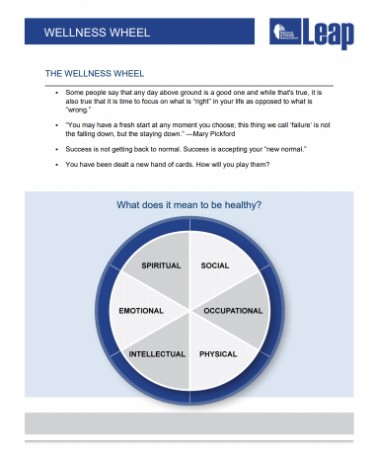 🎡 Wellness Wheel Worksheet PDF - Free Download (PRINTABLE)