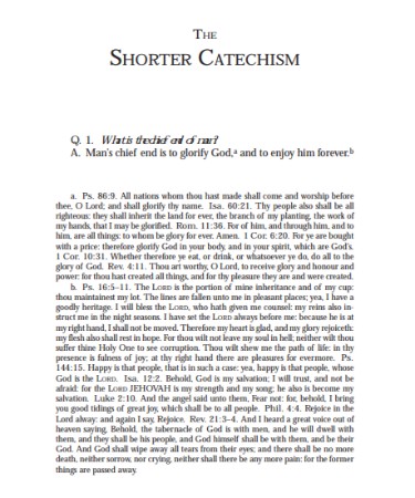 Westminster Shorter Catechism PDF