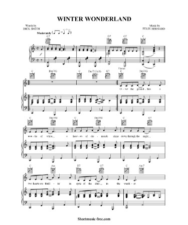 Winter Wonderland Piano Sheet Music PDF – Scouting Web