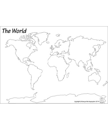 world map outline pdf