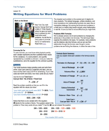 Writing Equations From Word Problems Worksheet PDF