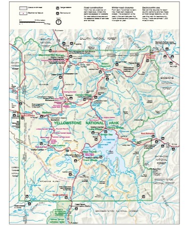 Yellowstone Park Map PDF